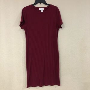 Burgundy Plus Dress